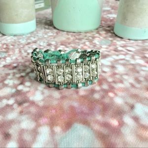 ✨💚NWOT Glam Teal & Silver Gem Bracelet✨